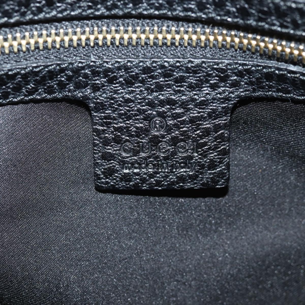 GUCCI Shoulder Bag Leather Black Silver 130779 Auth am9875V