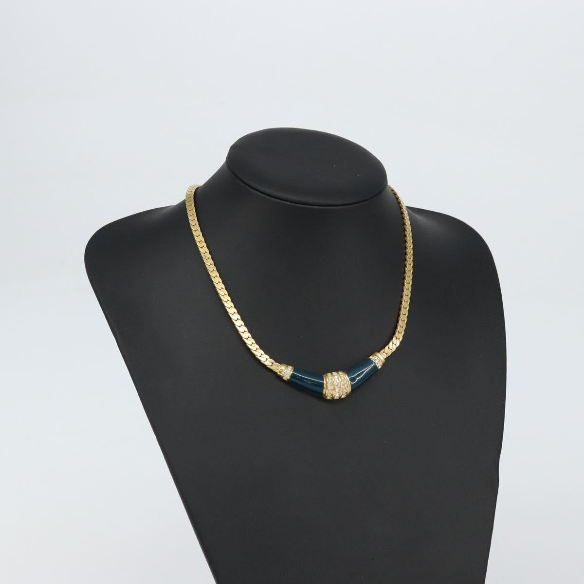 Christian Dior Necklace metal Gold Auth am9877