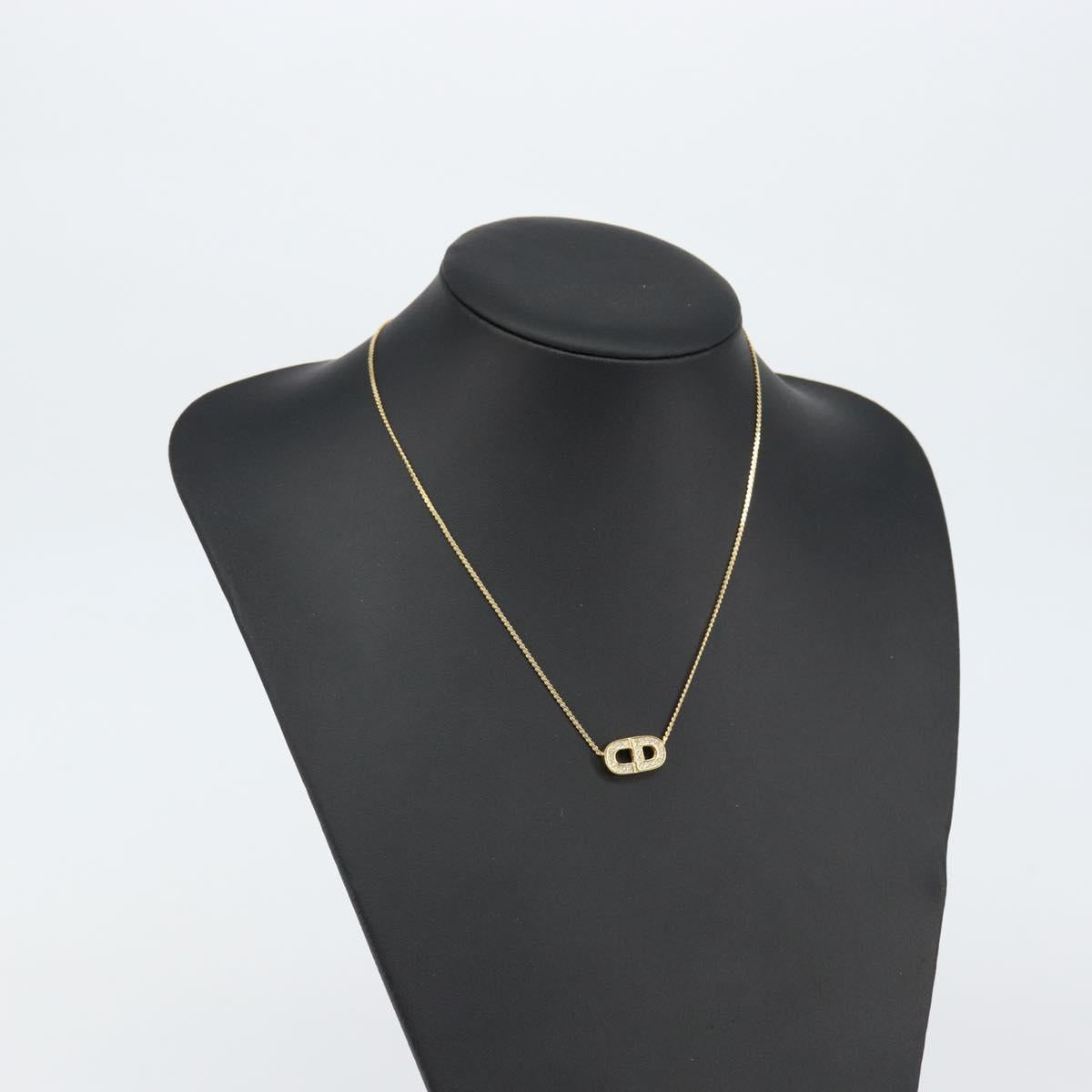 Christian Dior Necklace metal Gold Auth am9879