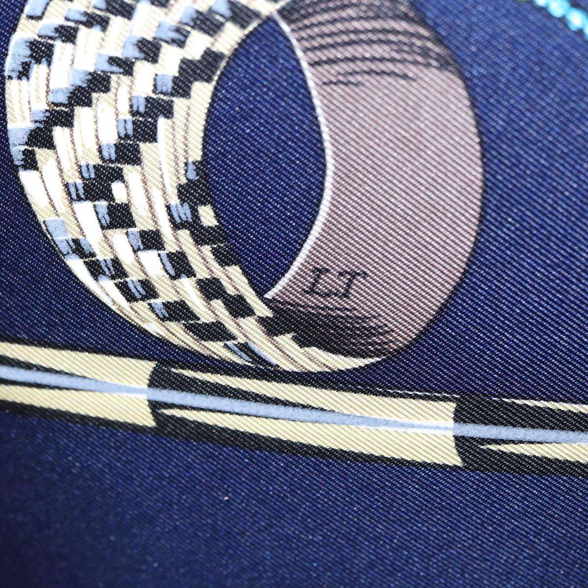 HERMES Carre 90 Scarf Silk ""BRAZIL"" Navy Auth am9883