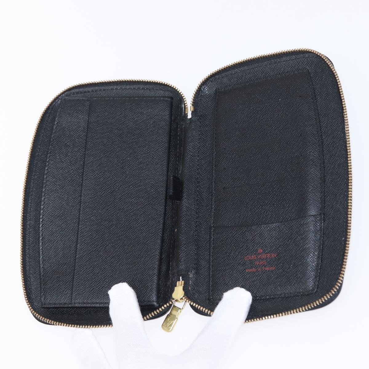 LOUIS VUITTON Epi Agenda Geod Travel Case Black M63872 LV Auth am9885