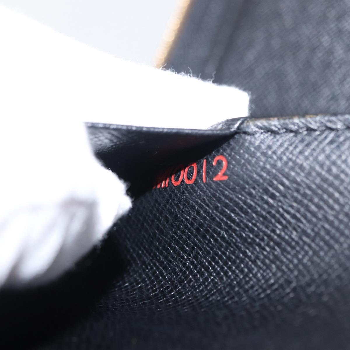 LOUIS VUITTON Epi Agenda Geod Travel Case Black M63872 LV Auth am9885