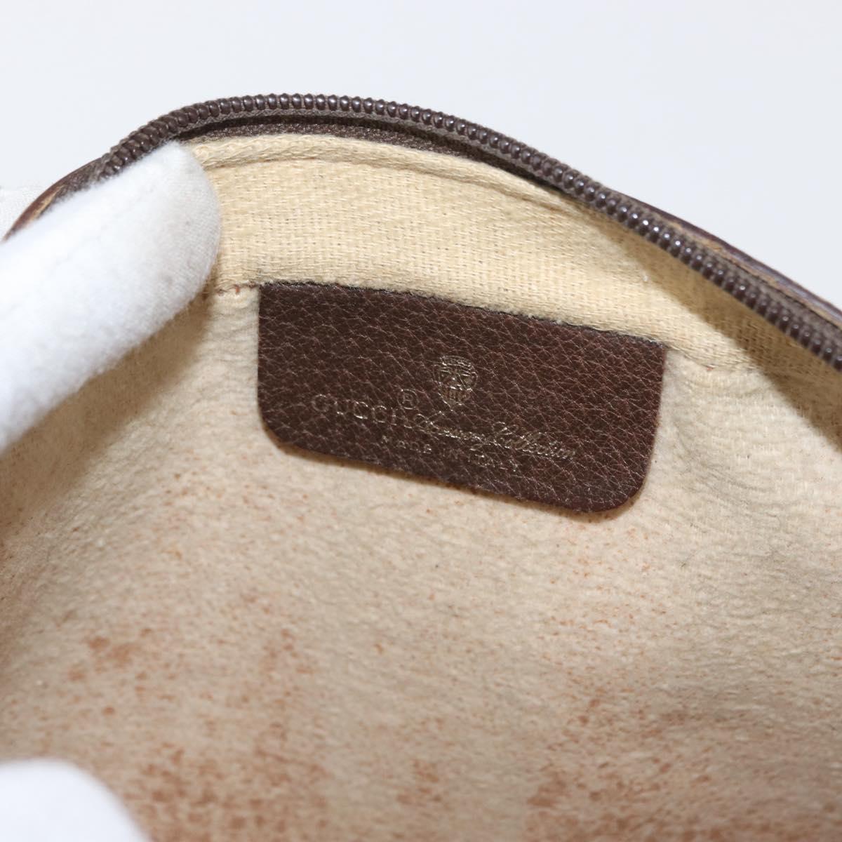 GUCCI GG Supreme Web Sherry Line Clutch Bag PVC Beige Gold 89 01 012 Auth am9888