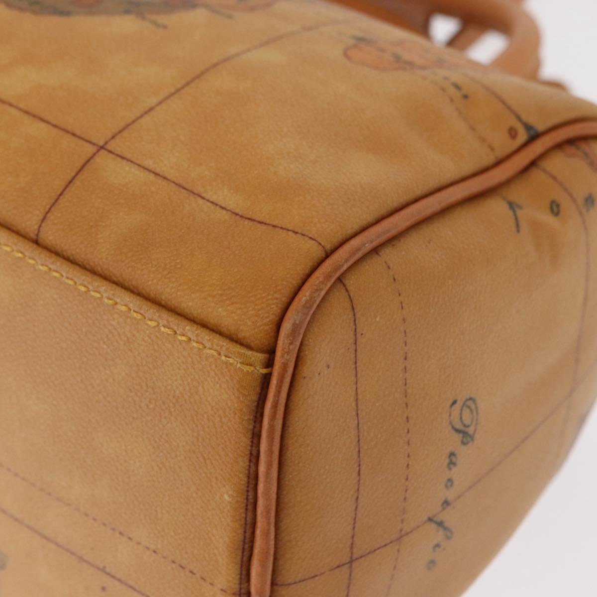 PRIMA CLASSE Mini Boston Bag 2way Beige Gold Auth am9889