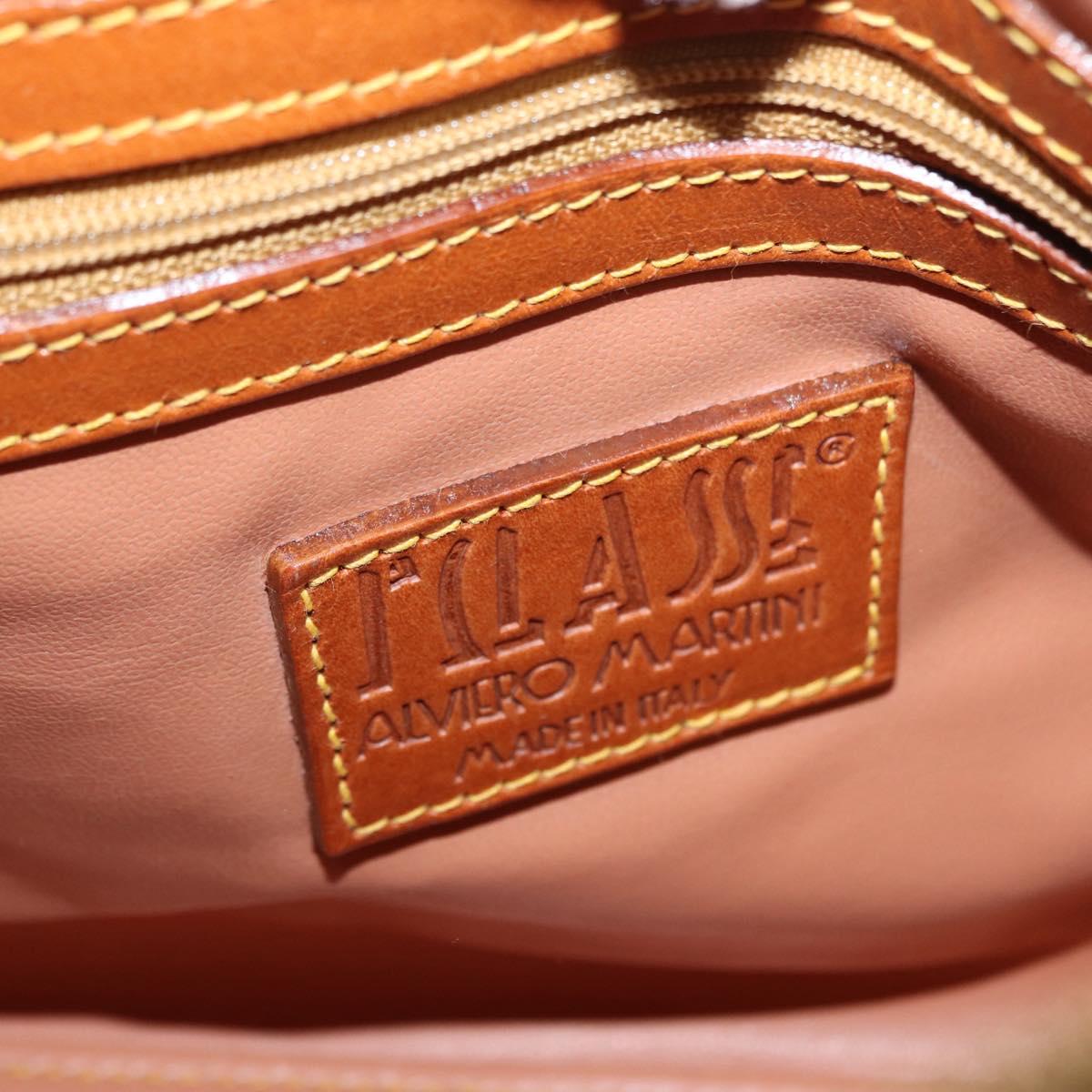 PRIMA CLASSE Mini Boston Bag 2way Beige Gold Auth am9889