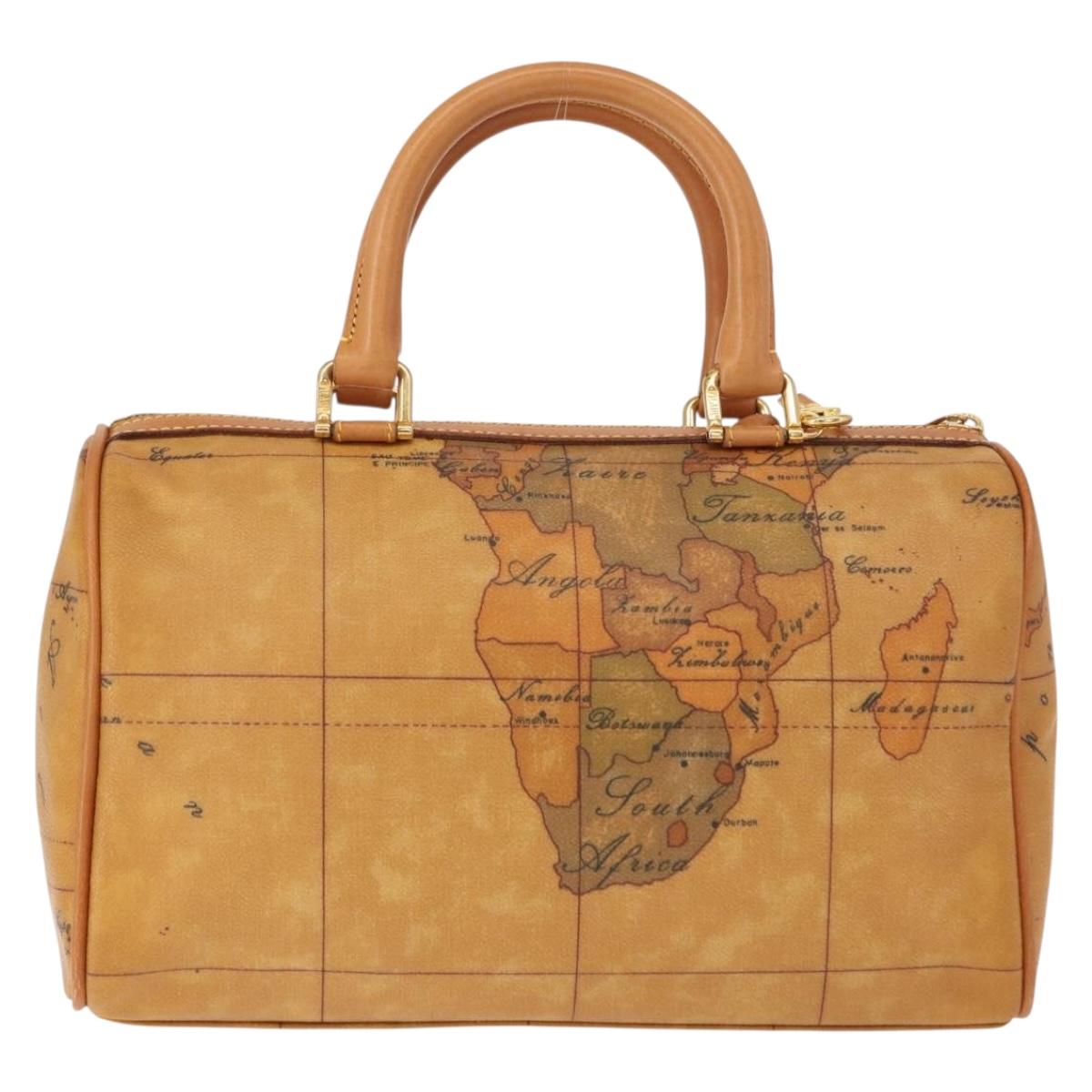 PRIMA CLASSE Mini Boston Bag 2way Beige Gold Auth am9889