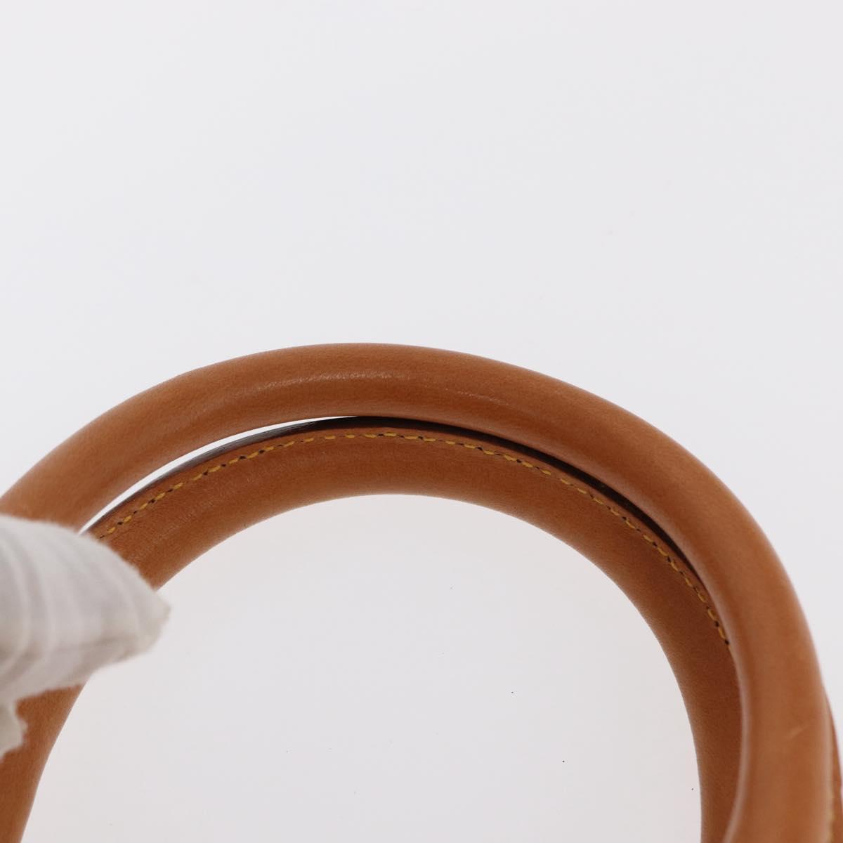 PRIMA CLASSE Mini Boston Bag 2way Beige Gold Auth am9889