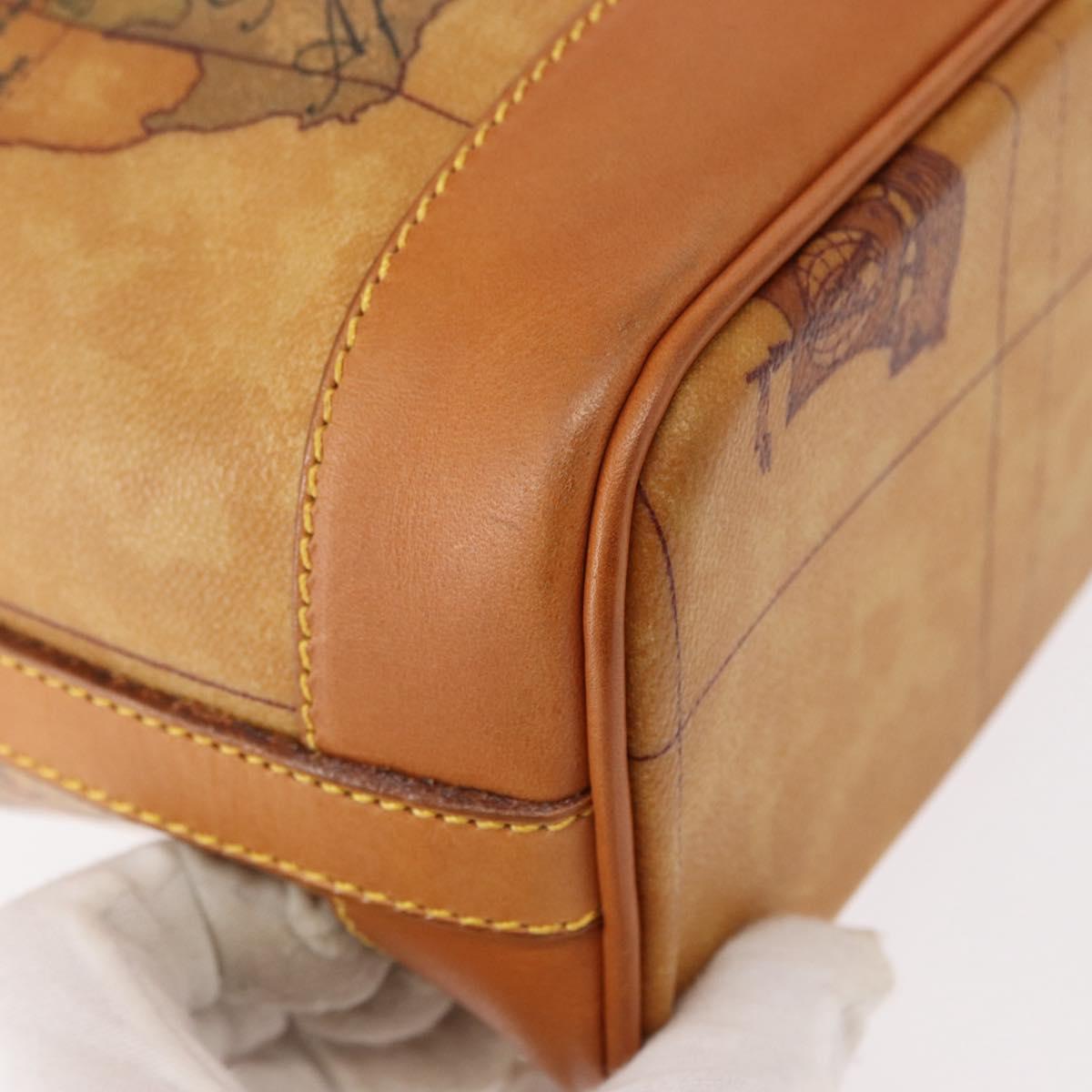 PRIMA CLASSE purse Shoulder Bag Leather PVC Beige Gold Auth am9890