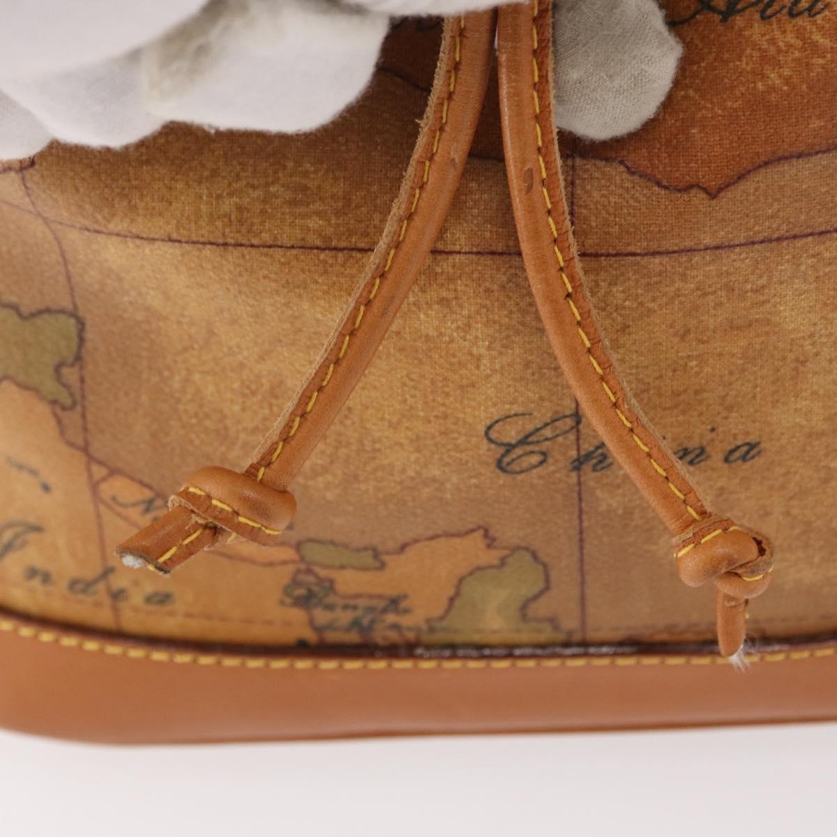 PRIMA CLASSE purse Shoulder Bag Leather PVC Beige Gold Auth am9890