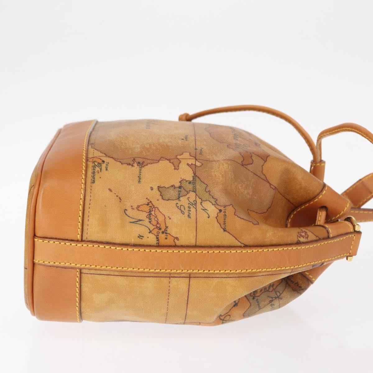 PRIMA CLASSE purse Shoulder Bag Leather PVC Beige Gold Auth am9890