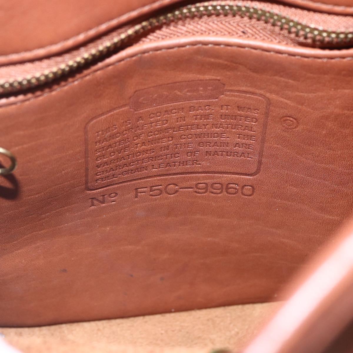 Coach Backpack Leather Brown Gold Auth am9891