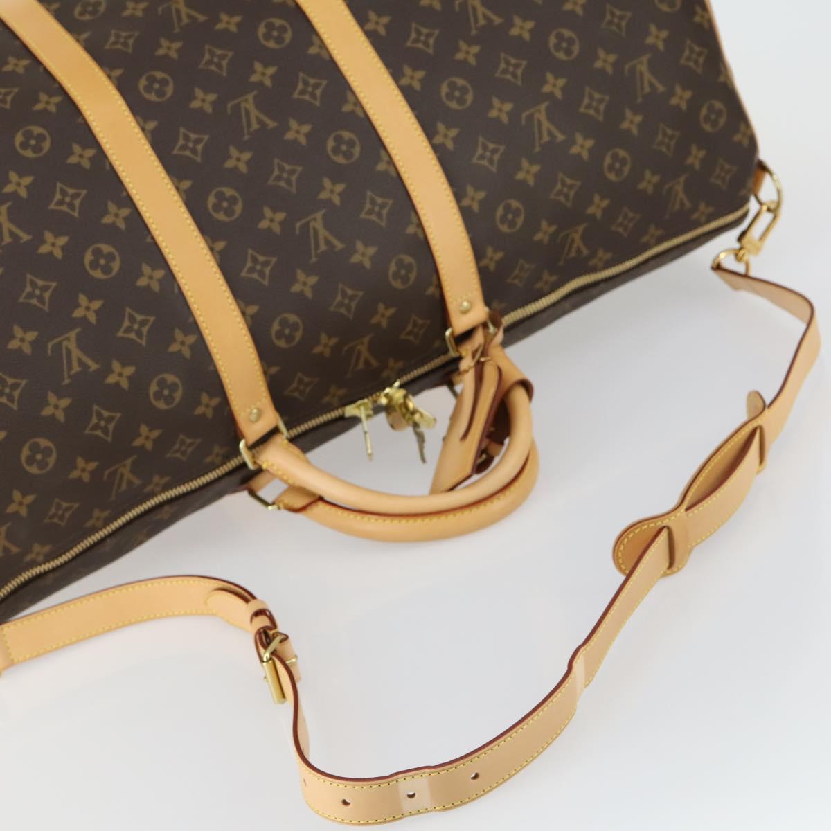 LOUIS VUITTON Monogram Keepall Bandouliere 60 Boston Bag M41412 LV Auth am9895V