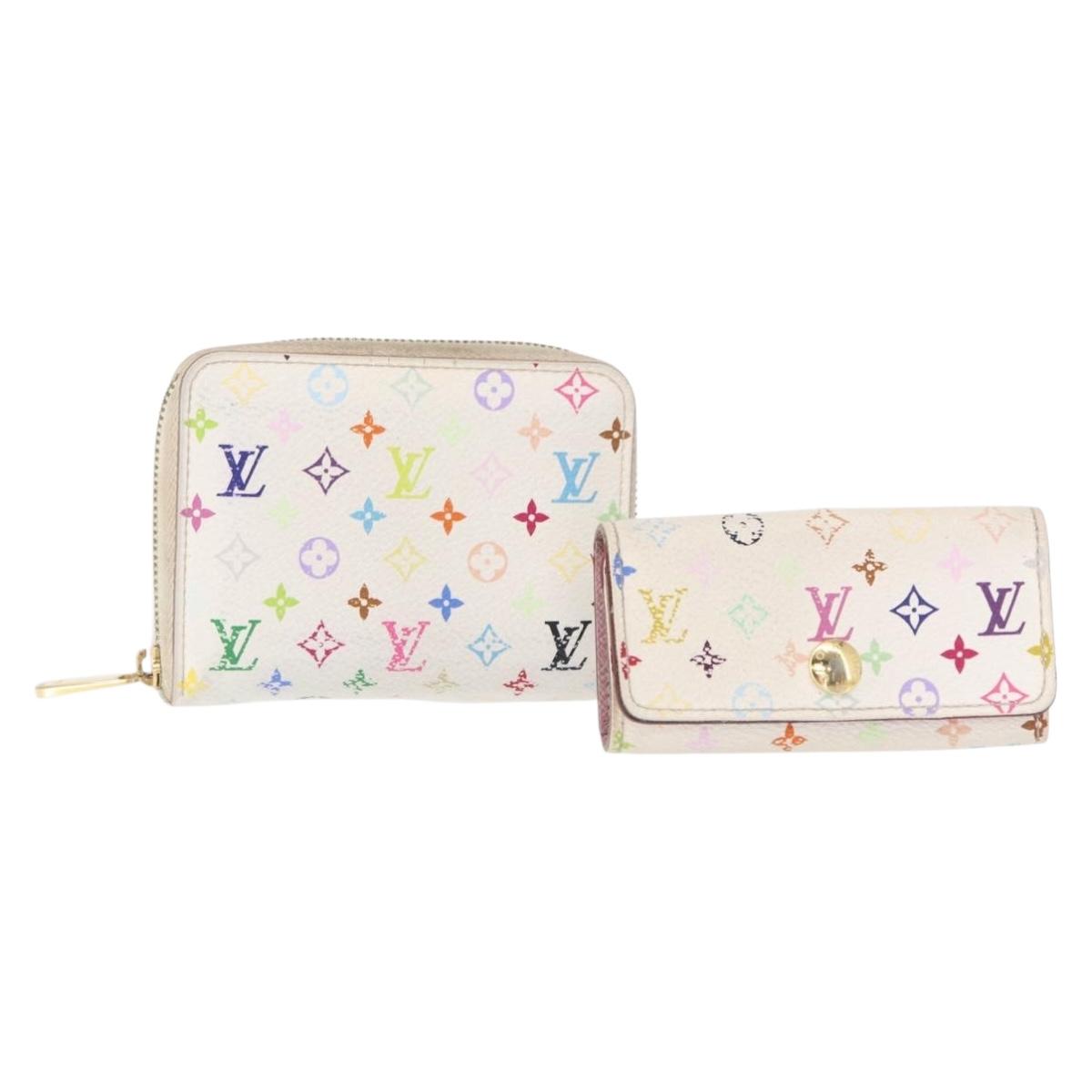 LOUIS VUITTON Zippy Coin Purse Multicles 4 Coin Purse 2 Set White Auth am9908