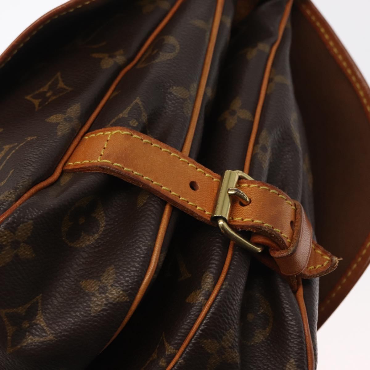 LOUIS VUITTON Monogram Saumur 30 Shoulder Bag M42256 LV Auth am9911