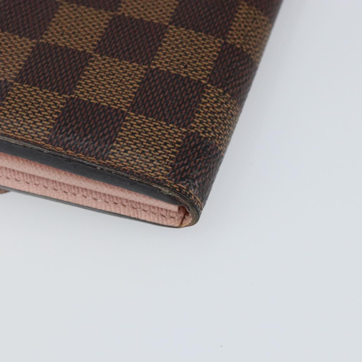 LOUIS VUITTON Damier Ebene Portefeuille Sarah Long Wallet N63209 LV Auth am9916