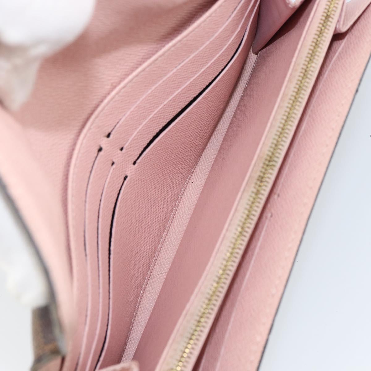 LOUIS VUITTON Damier Ebene Portefeuille Sarah Long Wallet N63209 LV Auth am9916