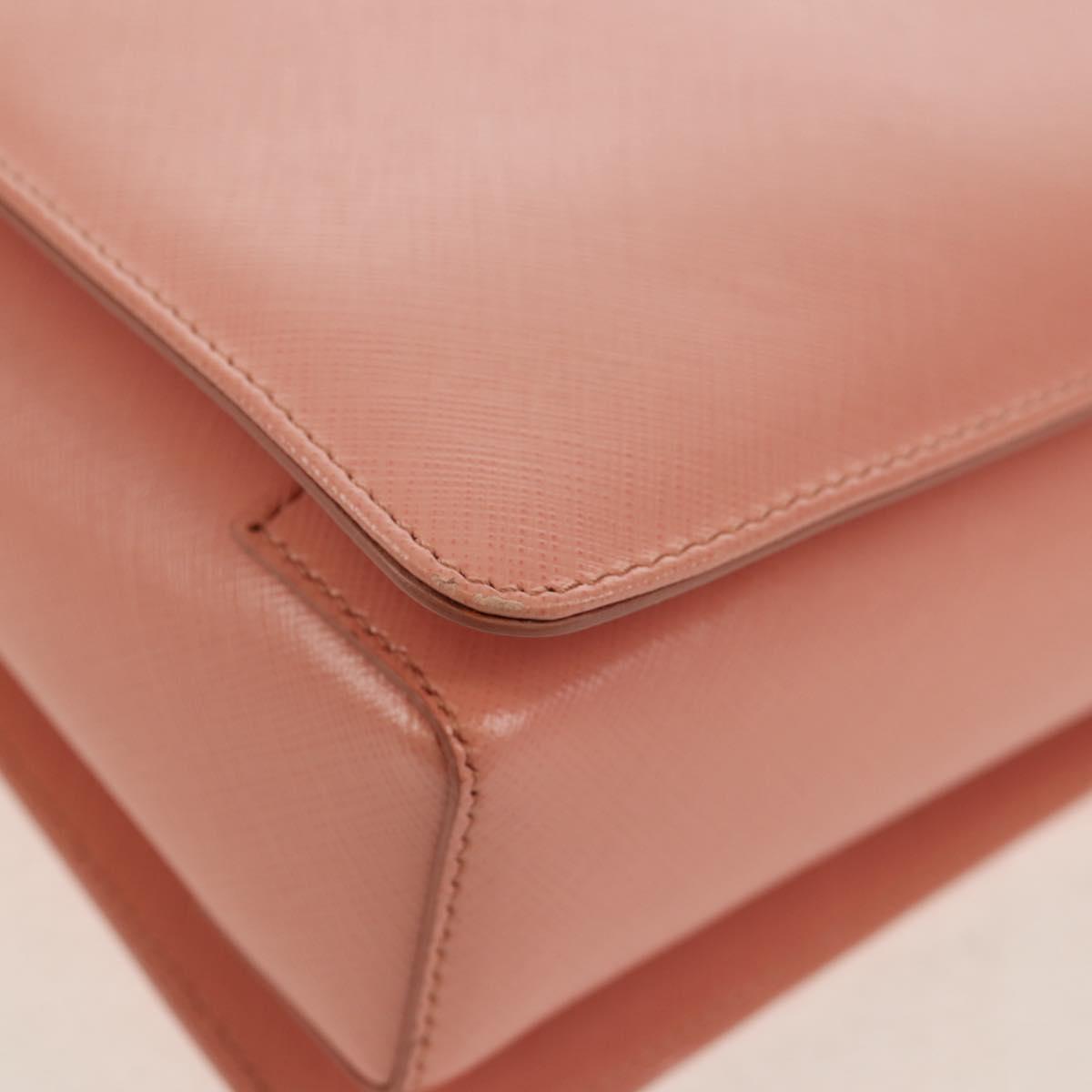 Salvatore Ferragamo Vala Hand Bag Leather 2way Pink Gold Auth am9917V