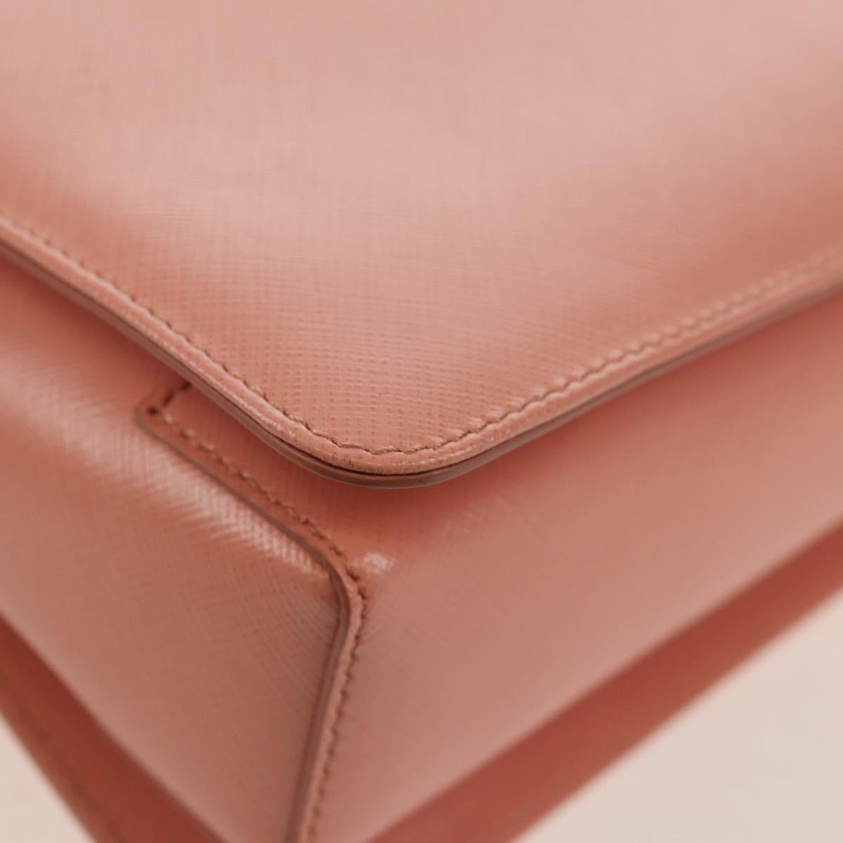 Salvatore Ferragamo Vala Hand Bag Leather 2way Pink Gold Auth am9917V