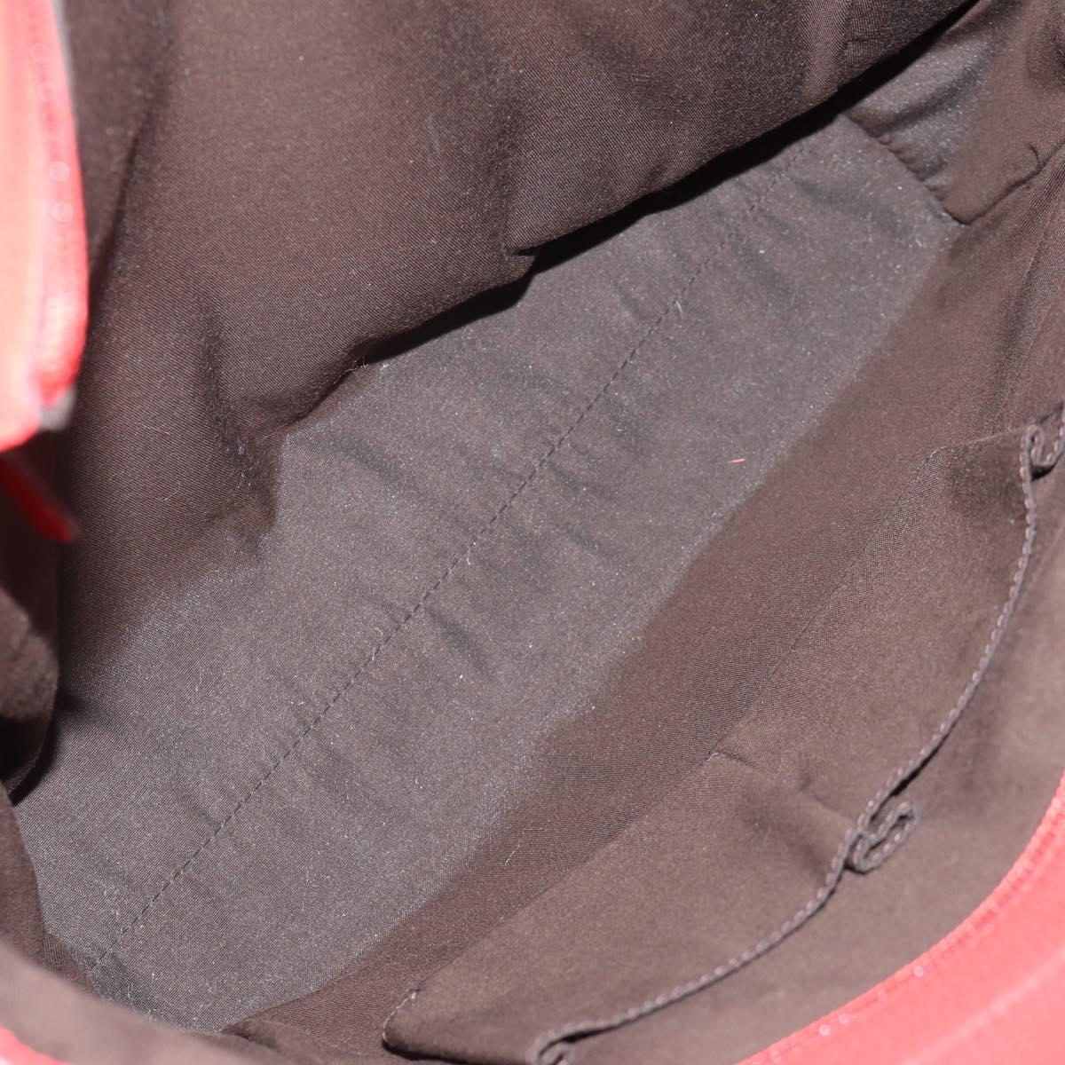 GUCCI Interlocking Tote Bag Leather Red Gold 353581 Auth am9922V