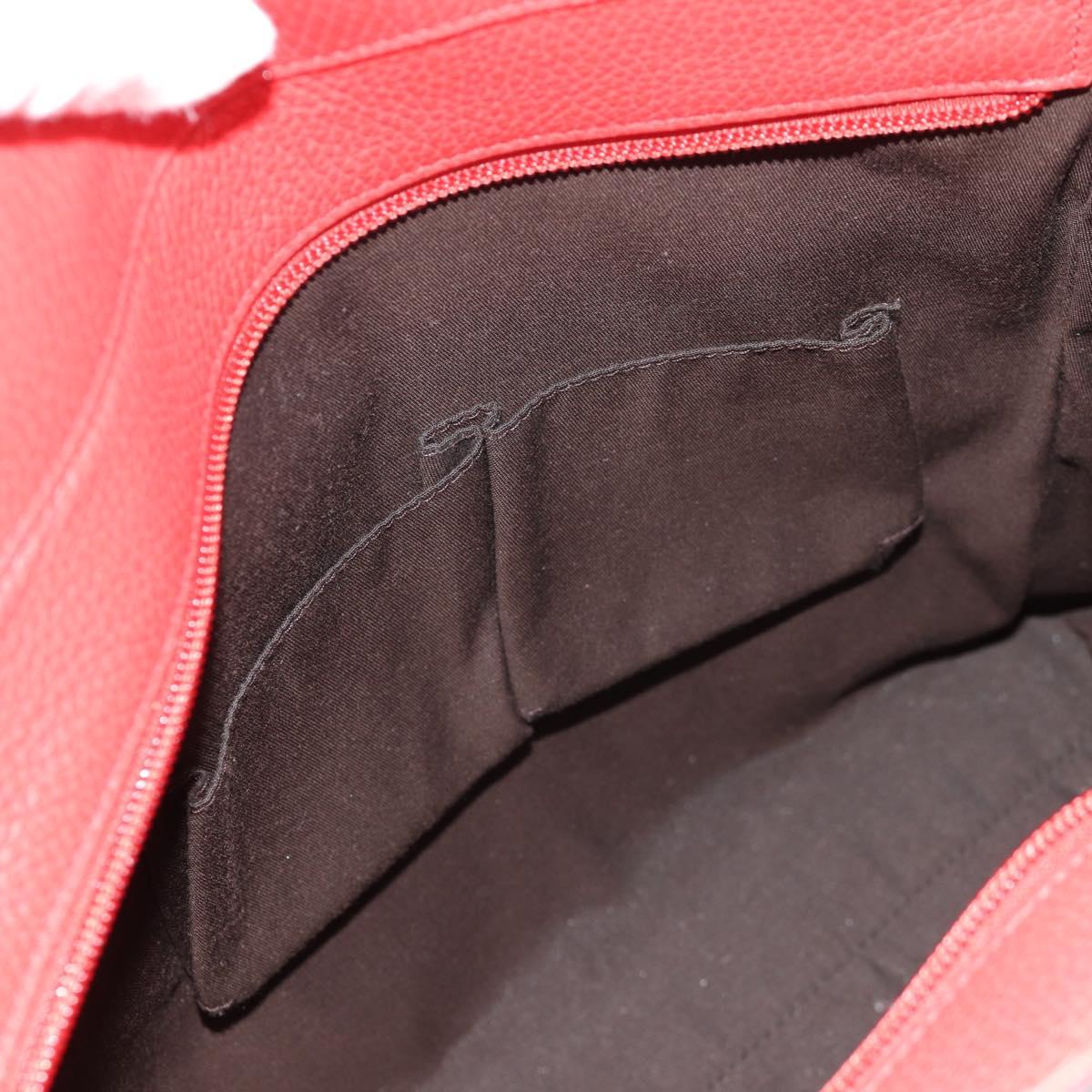 GUCCI Interlocking Tote Bag Leather Red Gold 353581 Auth am9922V