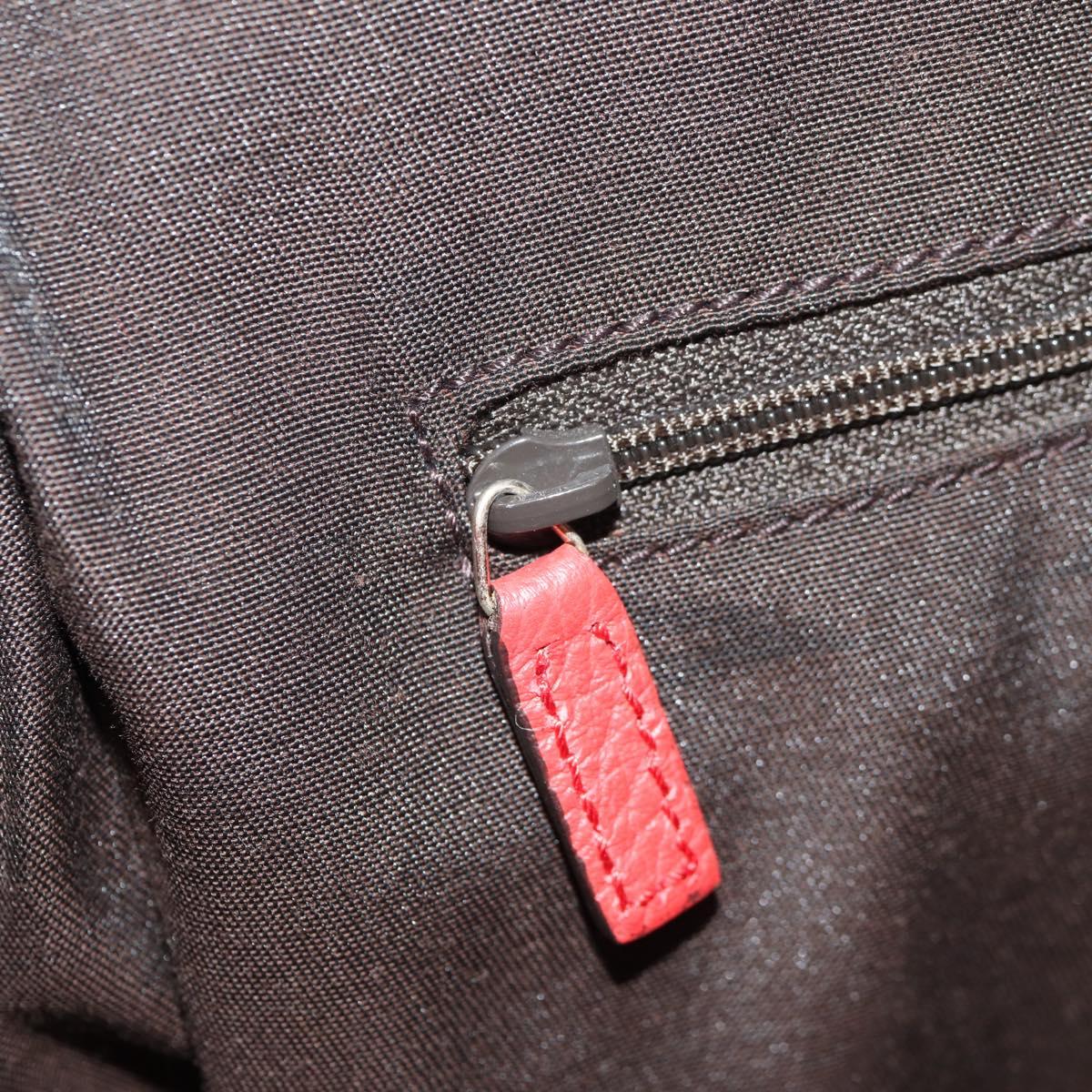 GUCCI Interlocking Tote Bag Leather Red Gold 353581 Auth am9922V