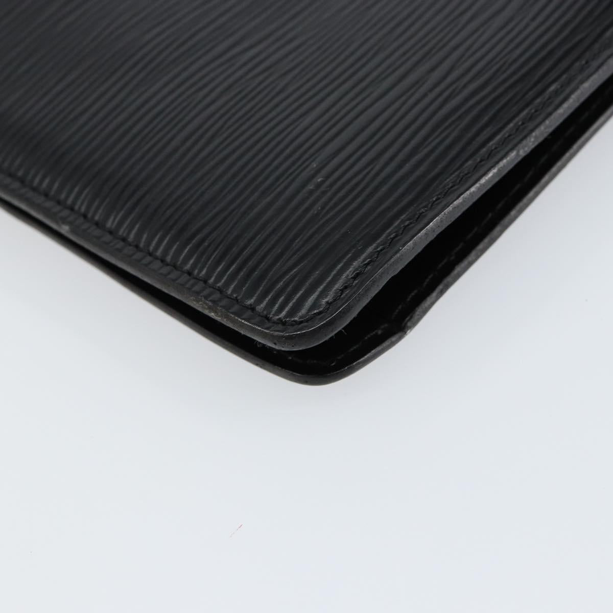 LOUIS VUITTON Epi Montaigne 27 Clutch Bag Black M52652 LV Auth am9923