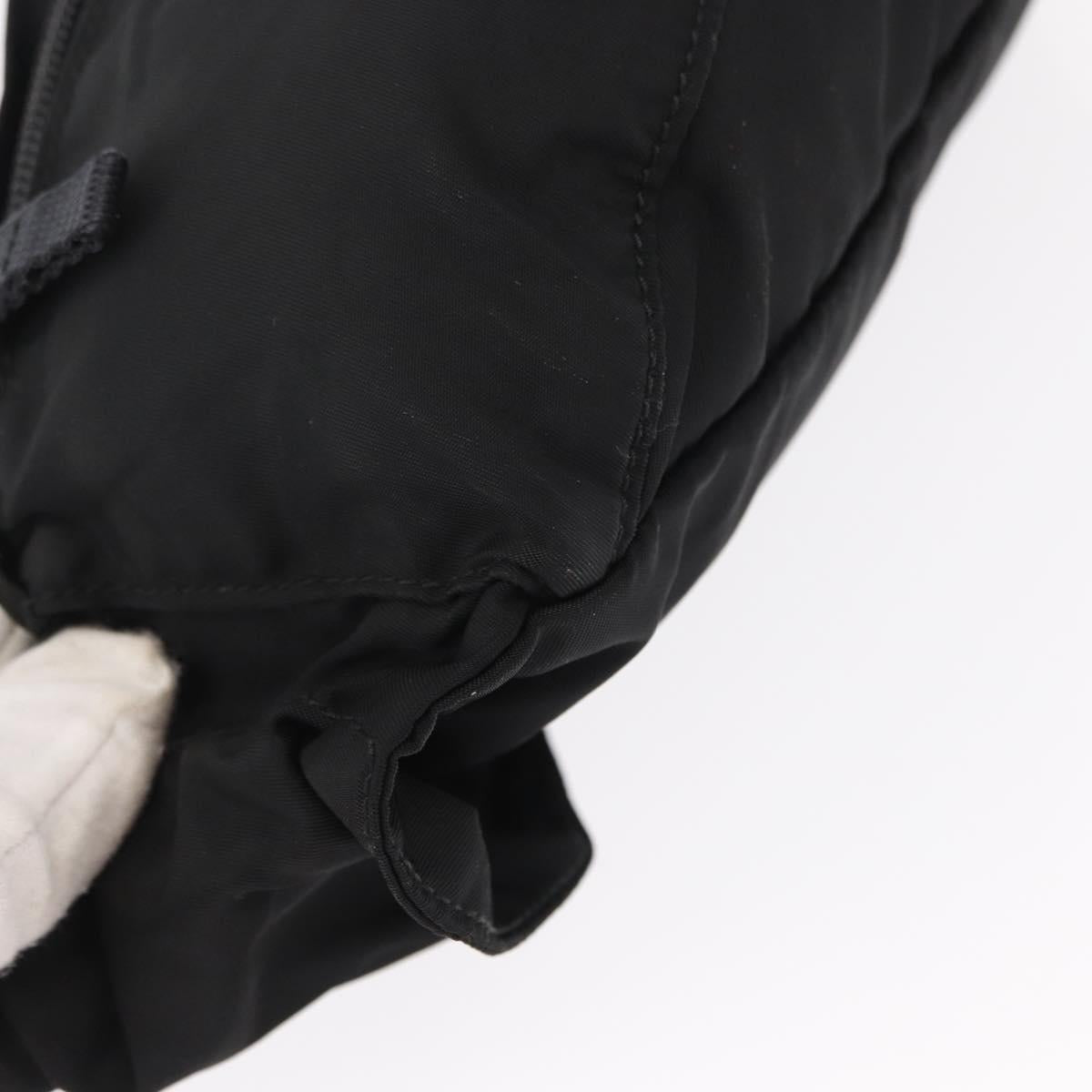 PRADA Waist Bag Nylon Black Silver Auth am9926