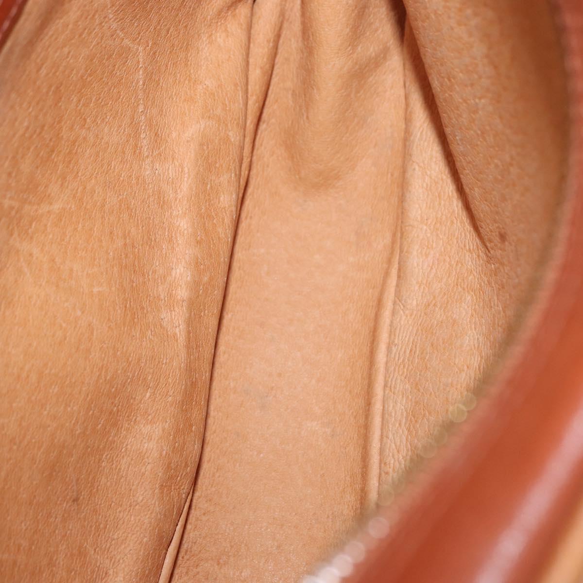 MCM Logogram Vicetos Shoulder Bag PVC Leather Brown Gold Auth am9931