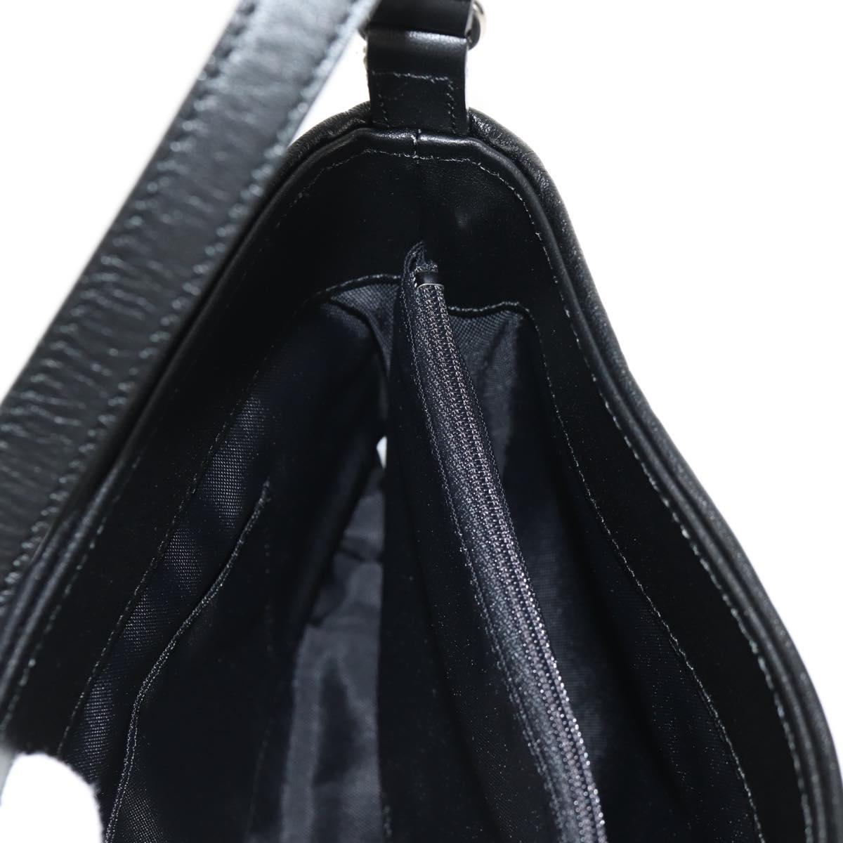 BURBERRY Nova Check Hand Bag Nylon Beige Silver Auth am9944V