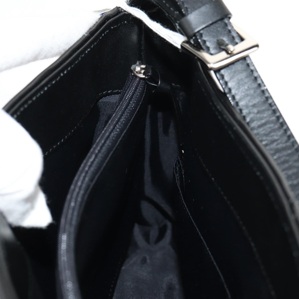 BURBERRY Nova Check Hand Bag Nylon Beige Silver Auth am9944V