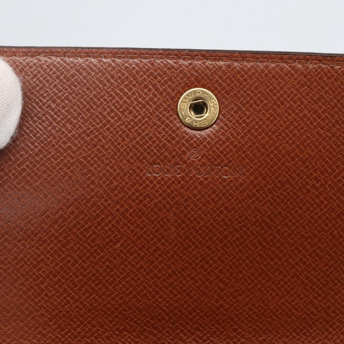 LOUIS VUITTON Monogram Porte Monnaie Zip Wallet M61735 LV Auth am9970V