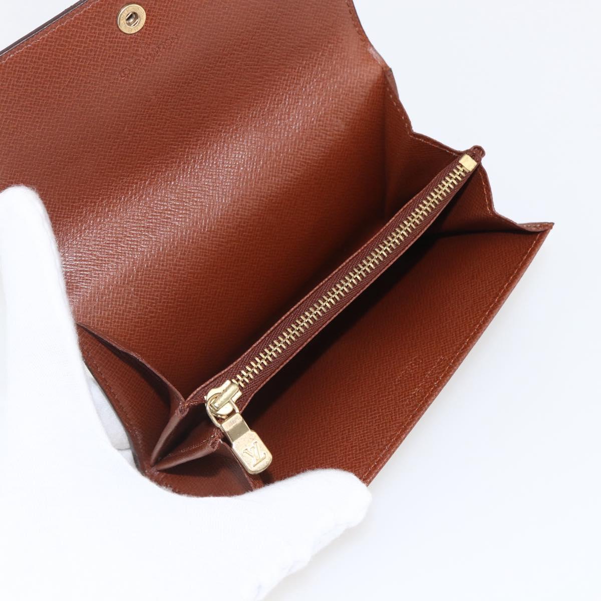 LOUIS VUITTON Monogram Porte Monnaie Zip Wallet M61735 LV Auth am9970V