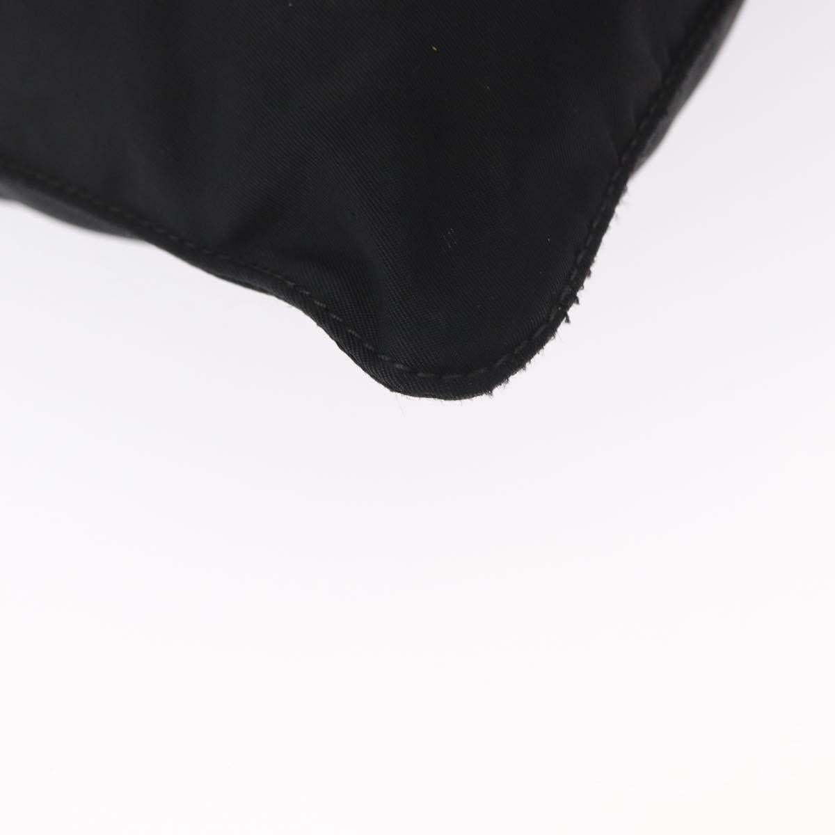 PRADA Shoulder Bag Nylon Black Silver Auth am9977