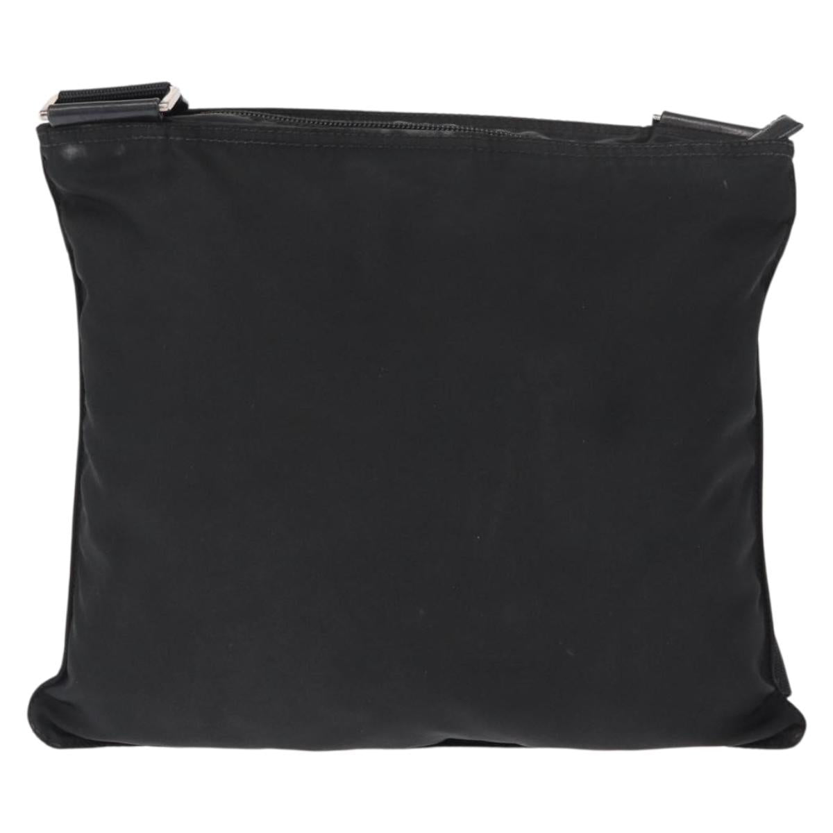 PRADA Shoulder Bag Nylon Black Silver Auth am9977