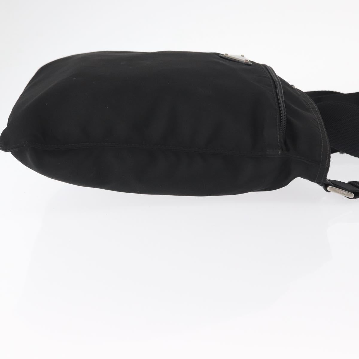 PRADA Shoulder Bag Nylon Black Silver Auth am9977