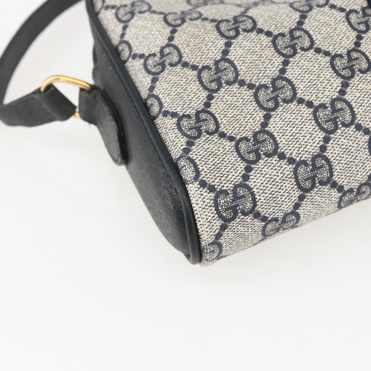 GUCCI GG Supreme Sherry Line Shoulder Bag PVC Navy Gold 89 02 055 Auth am9980