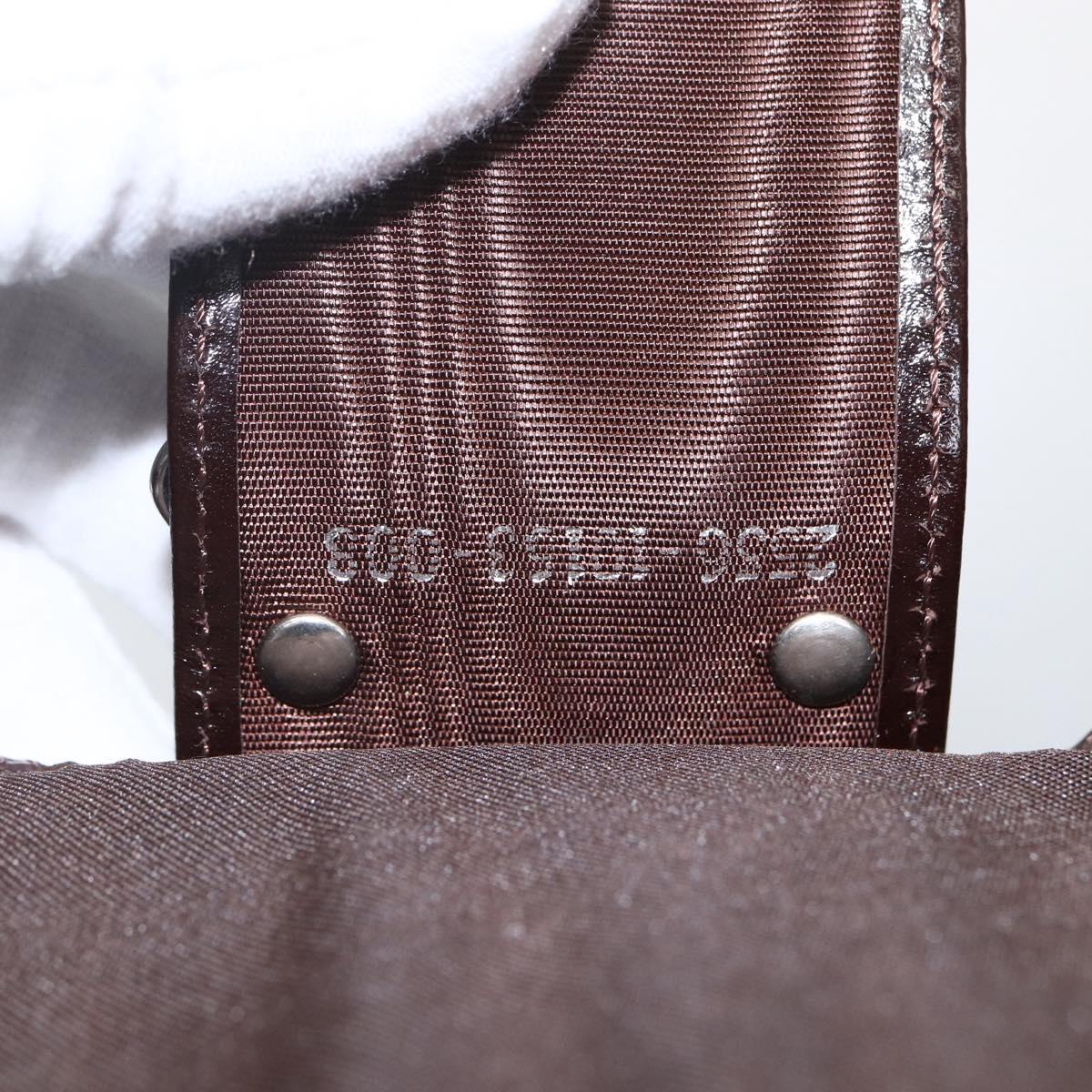 FENDI Zucca Canvas Key Case Brown Black Auth am9981V