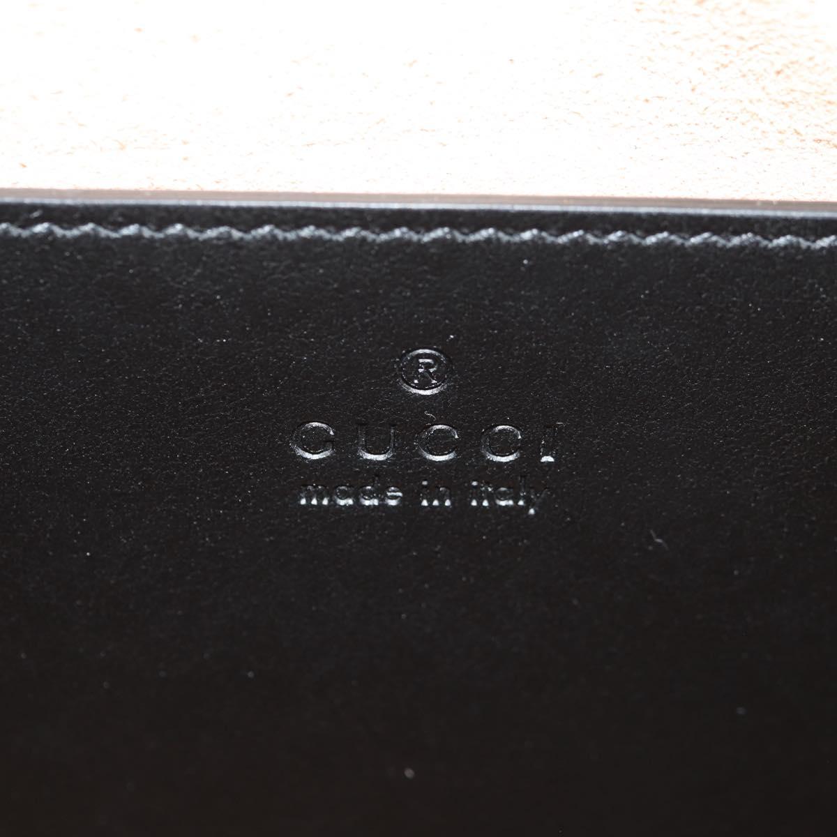 GUCCI Chain GG Marmont Shoulder Bag Leather Black Gold 447632 Auth am9985M