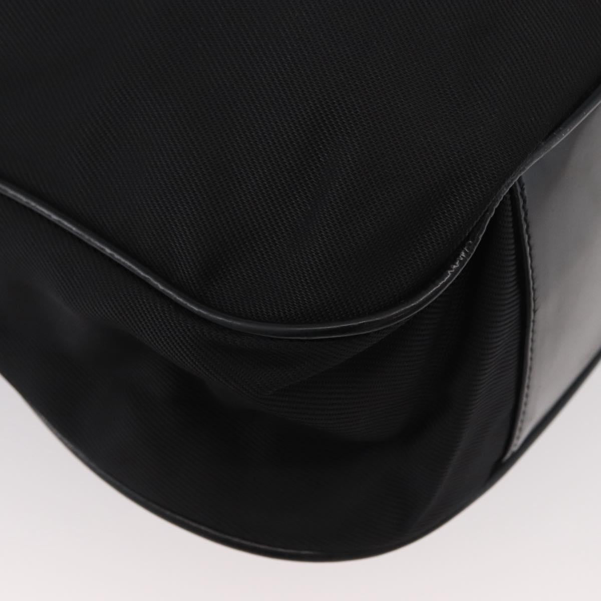 GUCCI Bamboo Shoulder Bag Nylon 2way Black Silver 001 2852 1577 5 Auth AMZ012