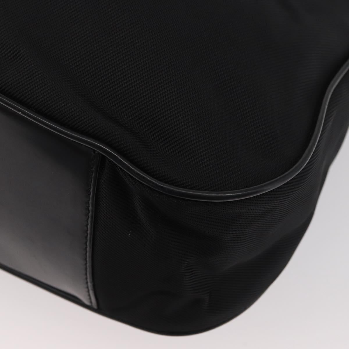 GUCCI Bamboo Shoulder Bag Nylon 2way Black Silver 001 2852 1577 5 Auth AMZ012