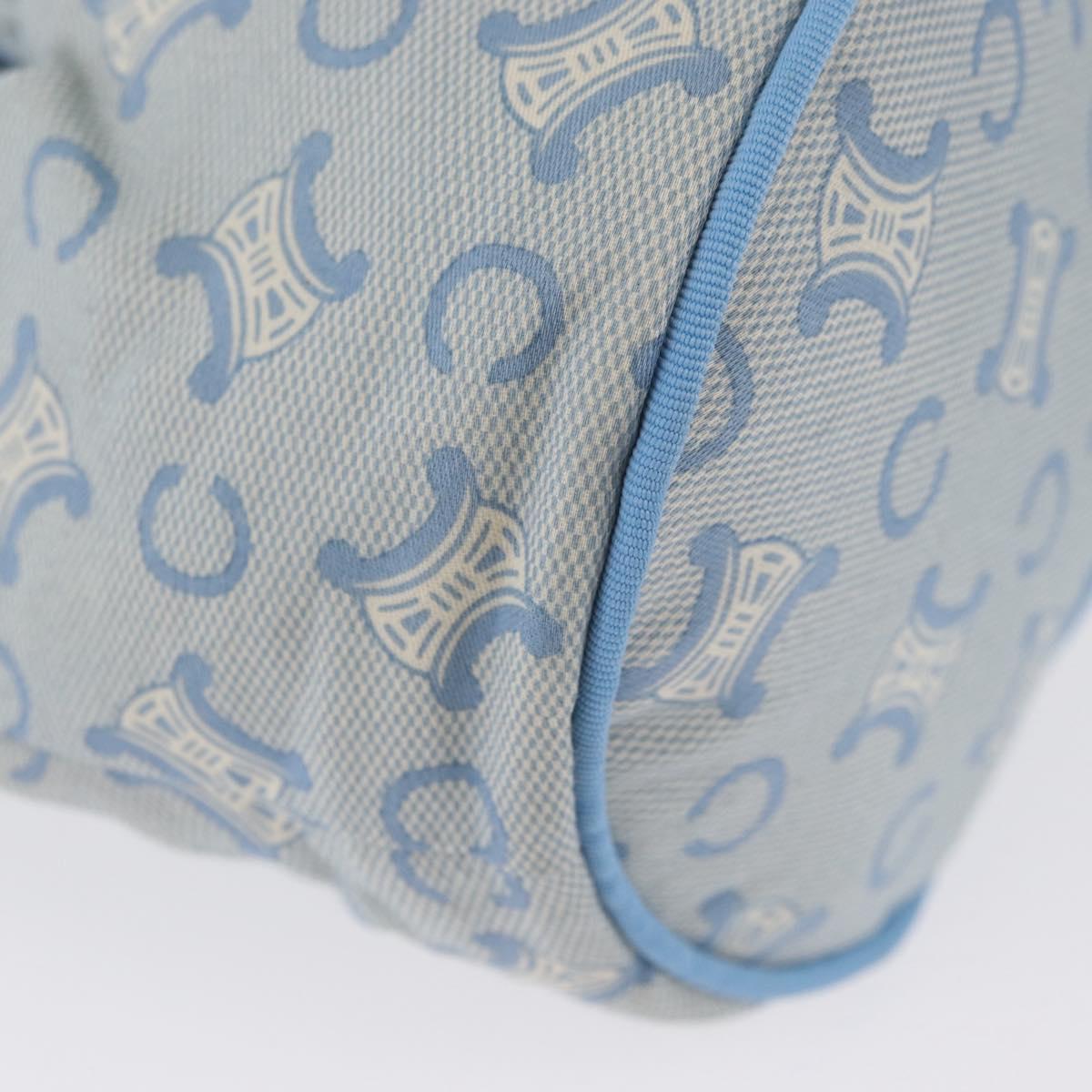 CELINE C Macadam Canvas Pouch Light Blue Auth AMZ028A