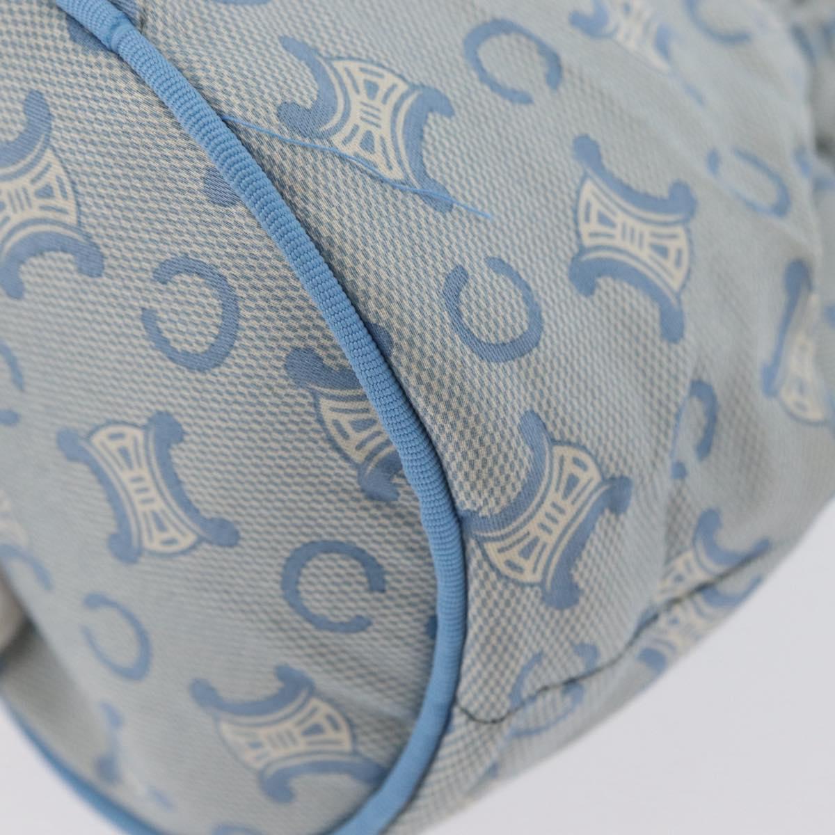 CELINE C Macadam Canvas Pouch Light Blue Auth AMZ028A