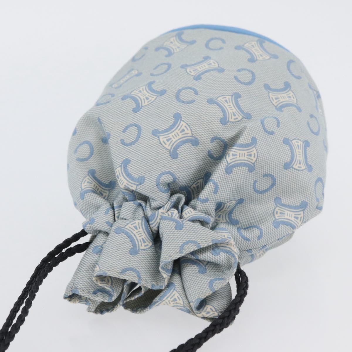 CELINE C Macadam Canvas Pouch Light Blue Auth AMZ028A