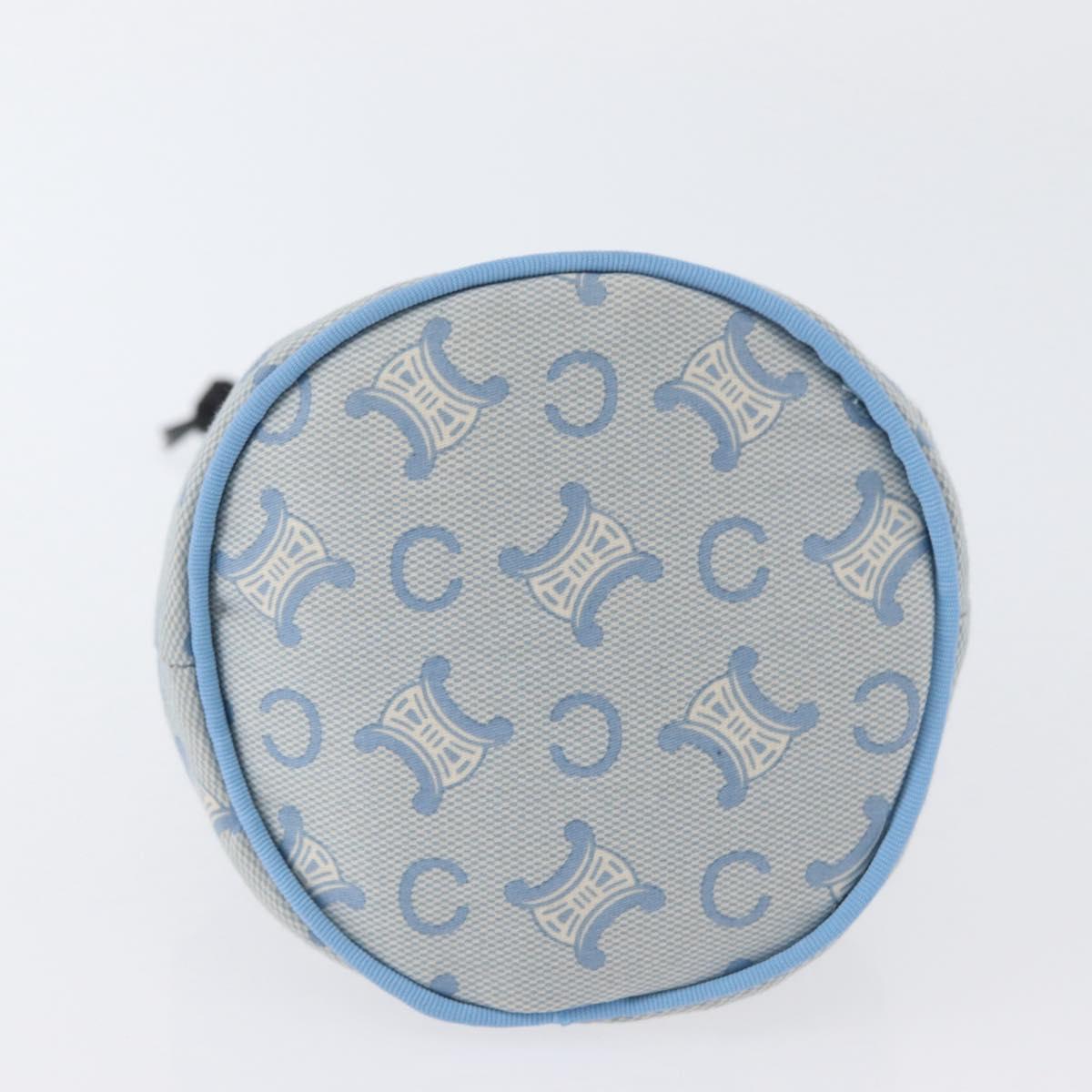 CELINE C Macadam Canvas Pouch Light Blue Auth AMZ028A
