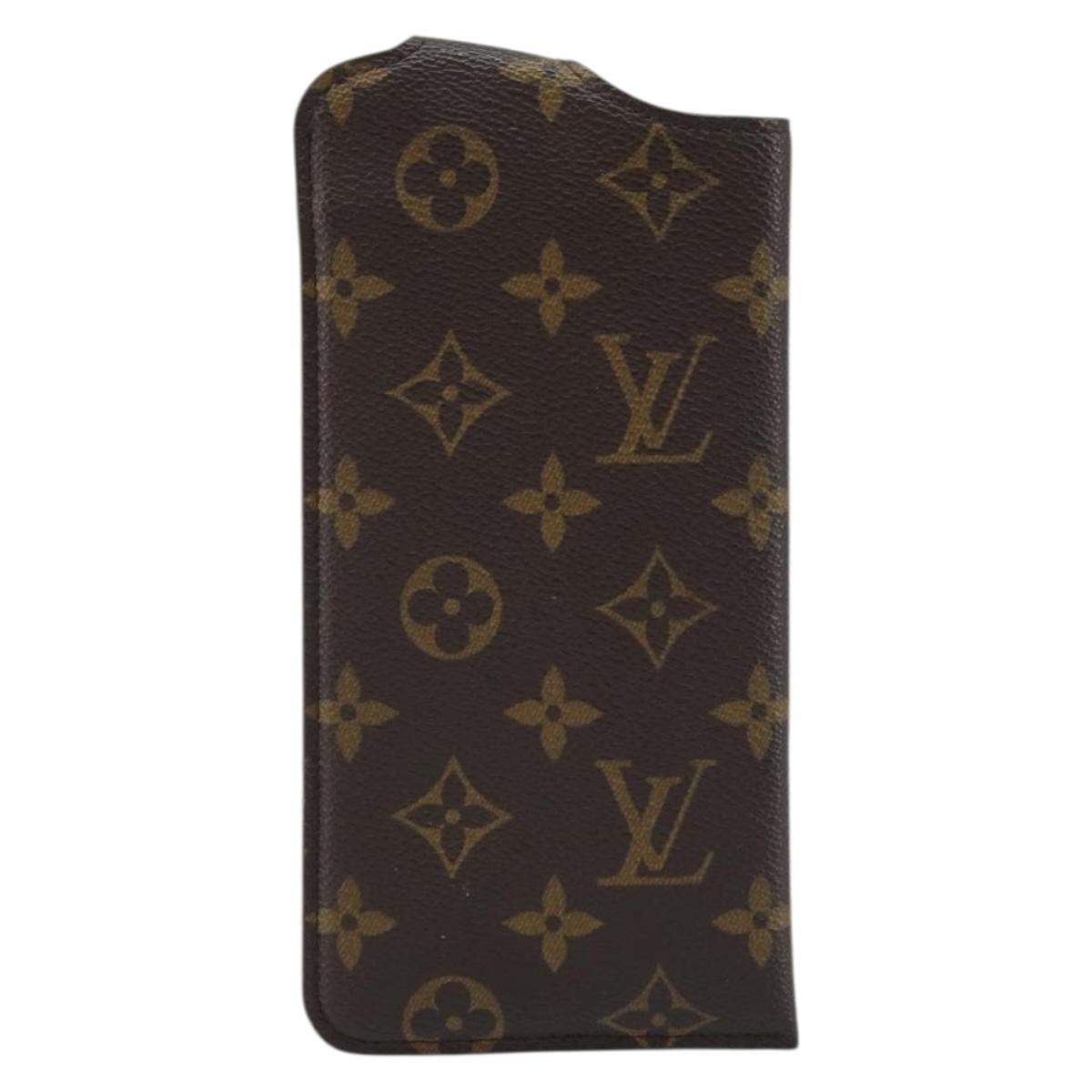 LOUIS VUITTON Monogram Etui Lunette MM Glasses Case M66544 LV Auth AMZ031A