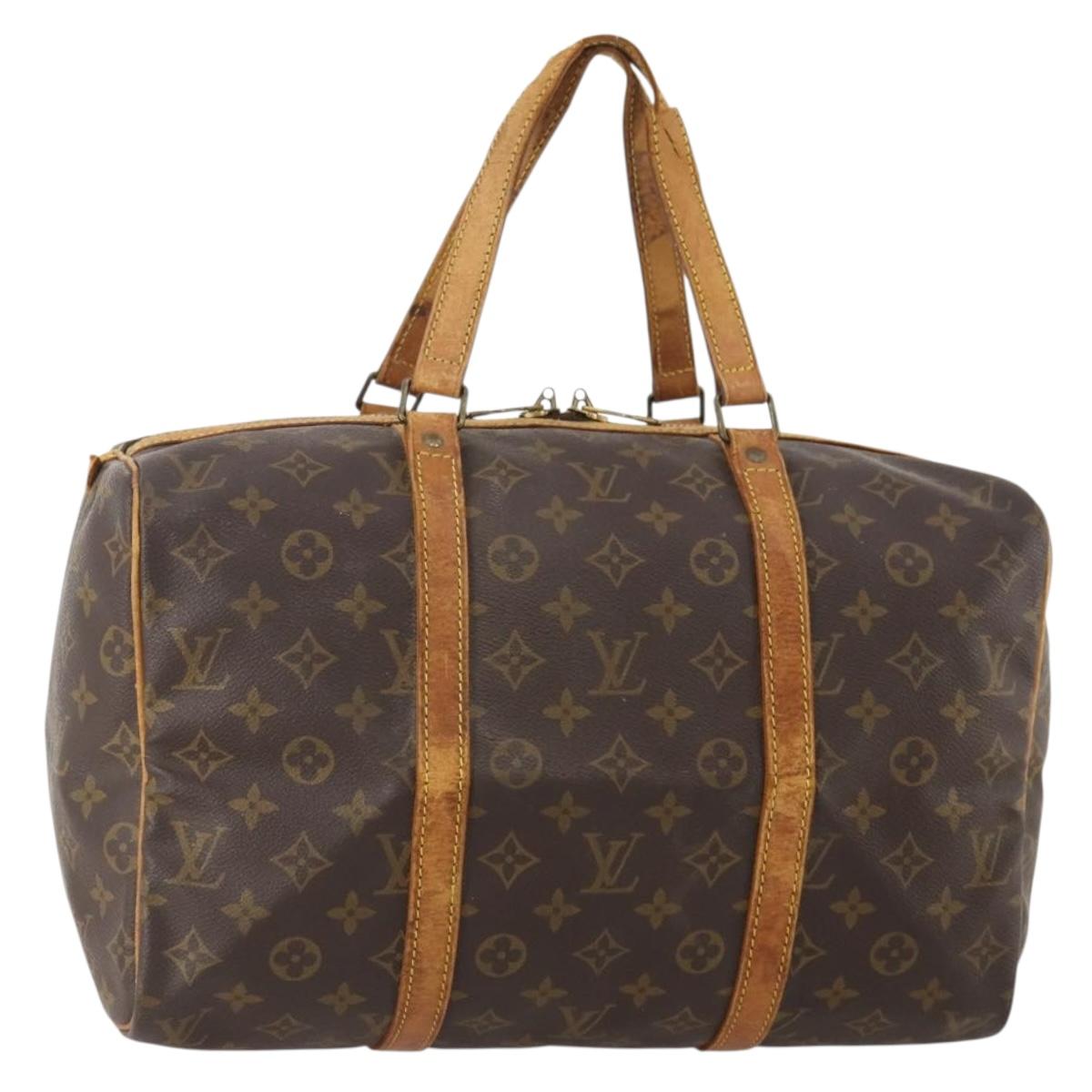 LOUIS VUITTON Monogram Sac Souple 35 Boston Bag M41626 LV Auth AMZ042