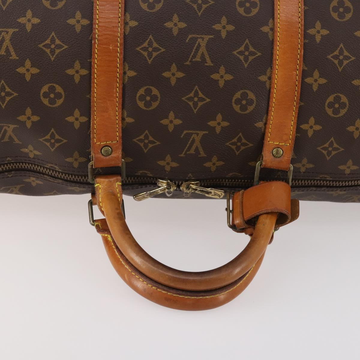 LOUIS VUITTON Monogram Keepall Bandouliere 60 Boston Bag M41412 LV Auth AMZ045