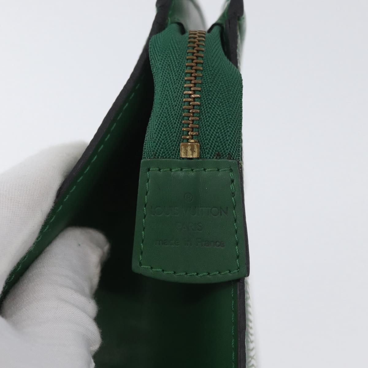LOUIS VUITTON Epi Trousse Crete Pouch Green M48404 LV Auth AMZ046