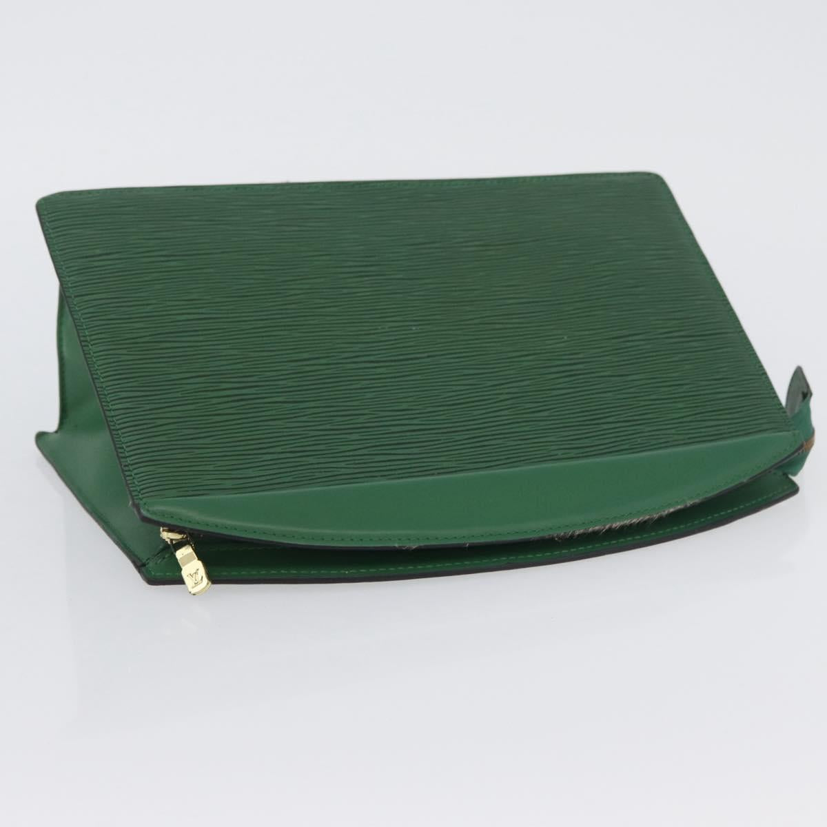 LOUIS VUITTON Epi Trousse Crete Pouch Green M48404 LV Auth AMZ046