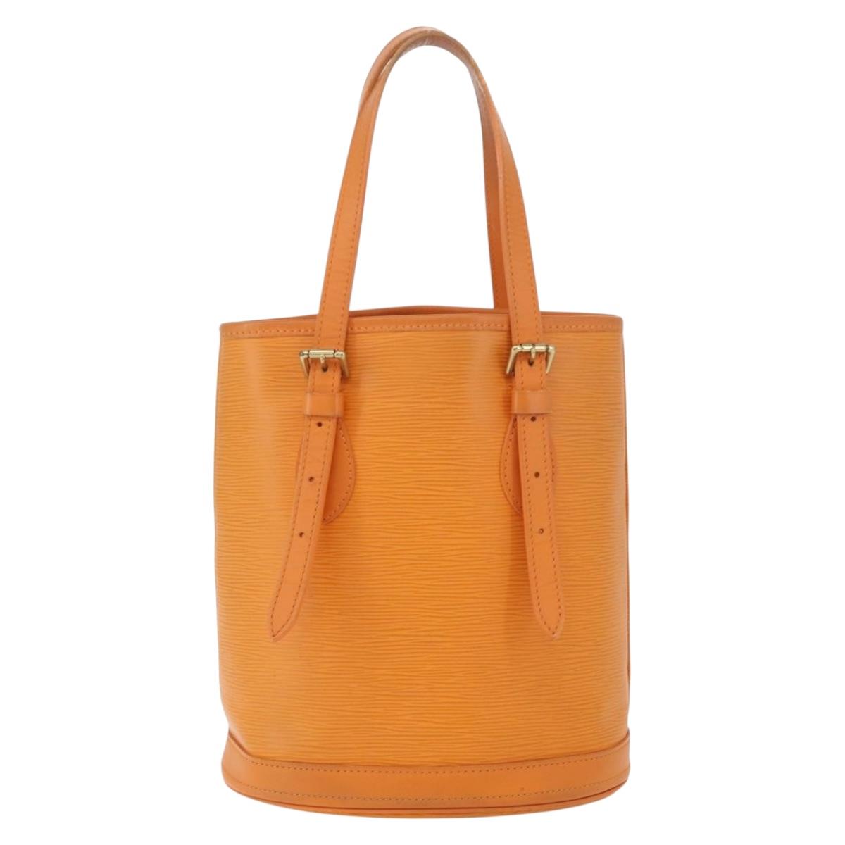 LOUIS VUITTON Epi Bucket PM Shoulder Bag Orange Mandarin M5899H LV Auth AMZ076A